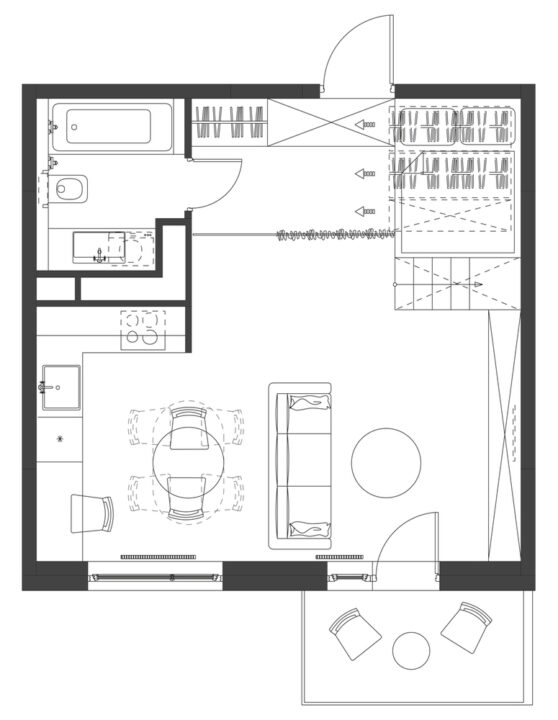 Apartment plans from 20 to 50m² – Lopes Dias Arquitetura